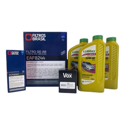 Kit Revisão Óleo e Filtros - Fiat Palio 1.0 / 1.3 / 1.4 Fire - 15W40 Lubrax