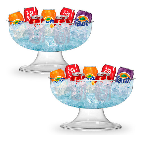 Taça Gigante 10L Bala Doces Sobremesa Cristal kit 2 Taças