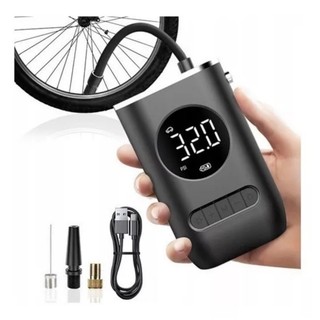 Mini Compressor De Ar Portátil Recarregável Digital USB Calibrador De Pneus Carro Moto Bi…