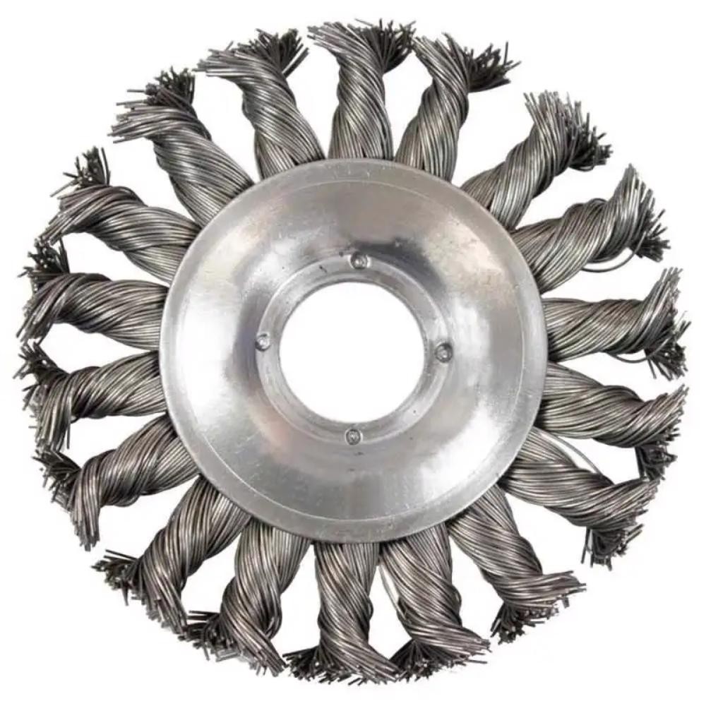 Escova de Aço Carbono Circular Torcida 4 POL 100 MM Rosca M14 MTX em Oferta na Shopee