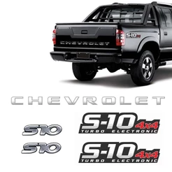 Adesivos S10 Santo Antonio 4x4 Turbo + Faixa Traseira Prata