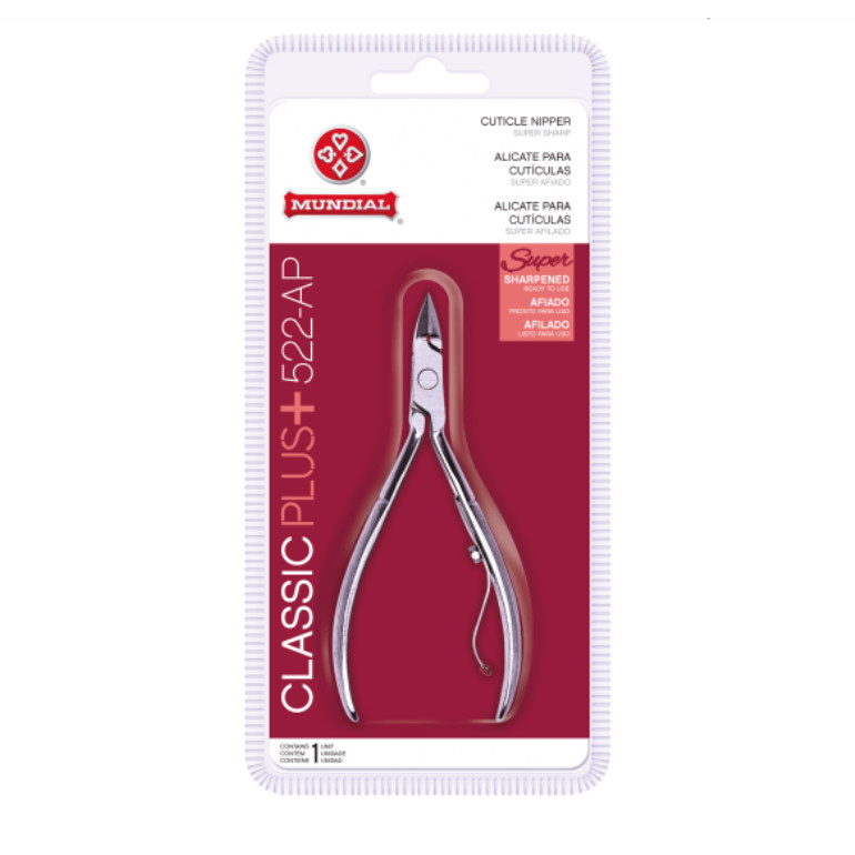 ALICATE CUTICULAS 522-C AP SUPER AFIADO CLASSIC PLUS MUNDIAL