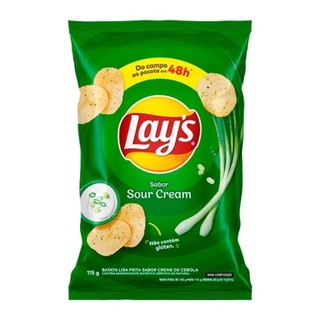 Batata Lays Sour Cream com 115g em Oferta na Shopee