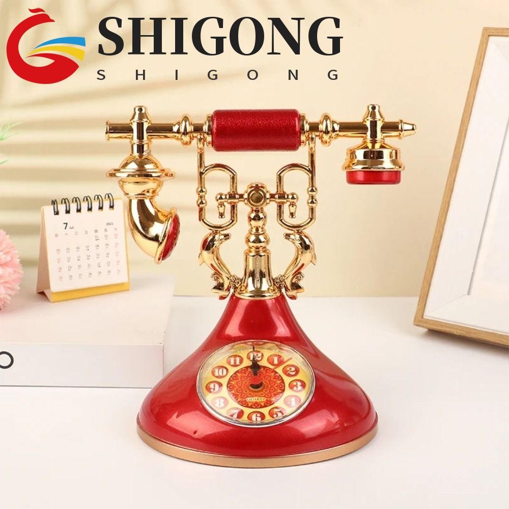 Despertador De Telefone SHIGONG , Modelo De Relógio Feito À Mão Em Estilo Europeu , Antigo