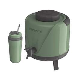 Kit Tereré Botijão 5 Litros com Copo Cuia 650ml Bomba Inox - Verde Unitermi