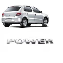 Emblema Power Cromado Tampa Porta Malas Gol 2009 10 11 12 2013