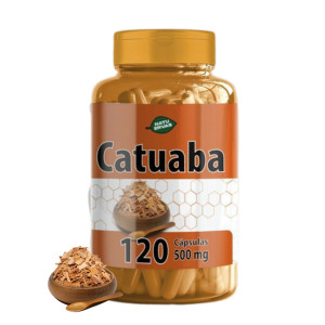 Catuaba suplemento alimentar 100% natural 120 capsulas de 500 mg Kit com 1,2 e 3 Potes NatuErvas