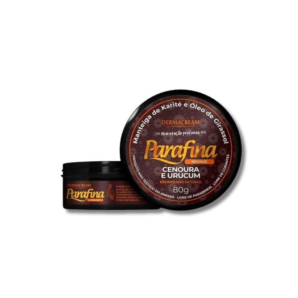 Parafina Dermacream Cenoura & Urucum - 80GR em Oferta na Shopee