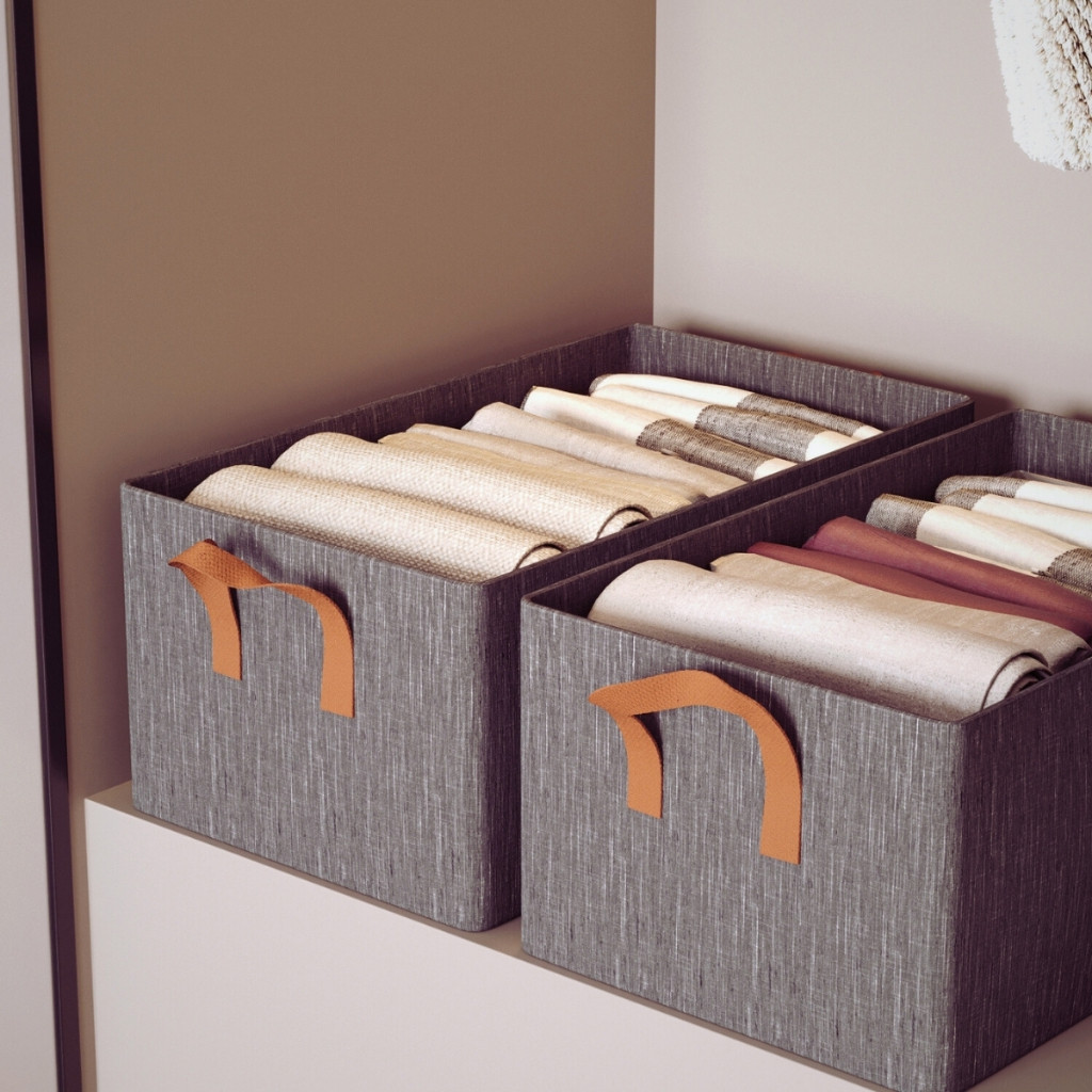 Caixa Organizadora Premium de Guarda Roupa Armazenamento Multiuso Armário em Oferta na Shopee