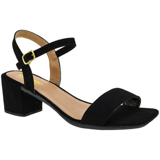 Sandália Feminina Salto Baixo Grosso Saltinho Bico Quadrado Tira Moda em Oferta na Shopee