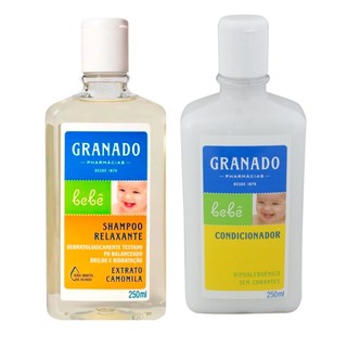 Kit Shampoo Relaxante Granado Bebê Camomila 250ml e Condicionador Infantil Granado Bebê Tradicional 250ml em Oferta na Shopee