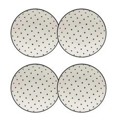 Jogo com 4 Pratos Fundos 20,5 Cm Oxford Unni Stripes And Dots