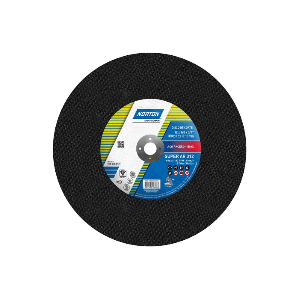 Disco Corte Super AR312 300X3.2X19.10mm (Kit c/ 10) Norton