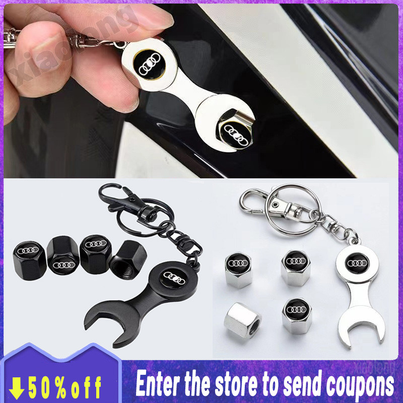 Para Audi 4 Peças Tampa De Válvula De Pneu De Roda De Liga De Zinco/Bicicleta Carro Elétrico Motocicleta Caminhão Acessó