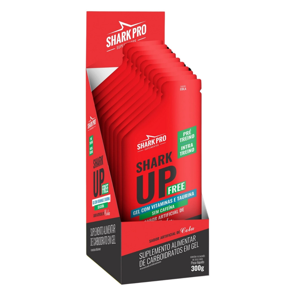 Shark Up Free Caixa Com 10 Unidades de 30g Shark Pro Cola em Oferta na Shopee