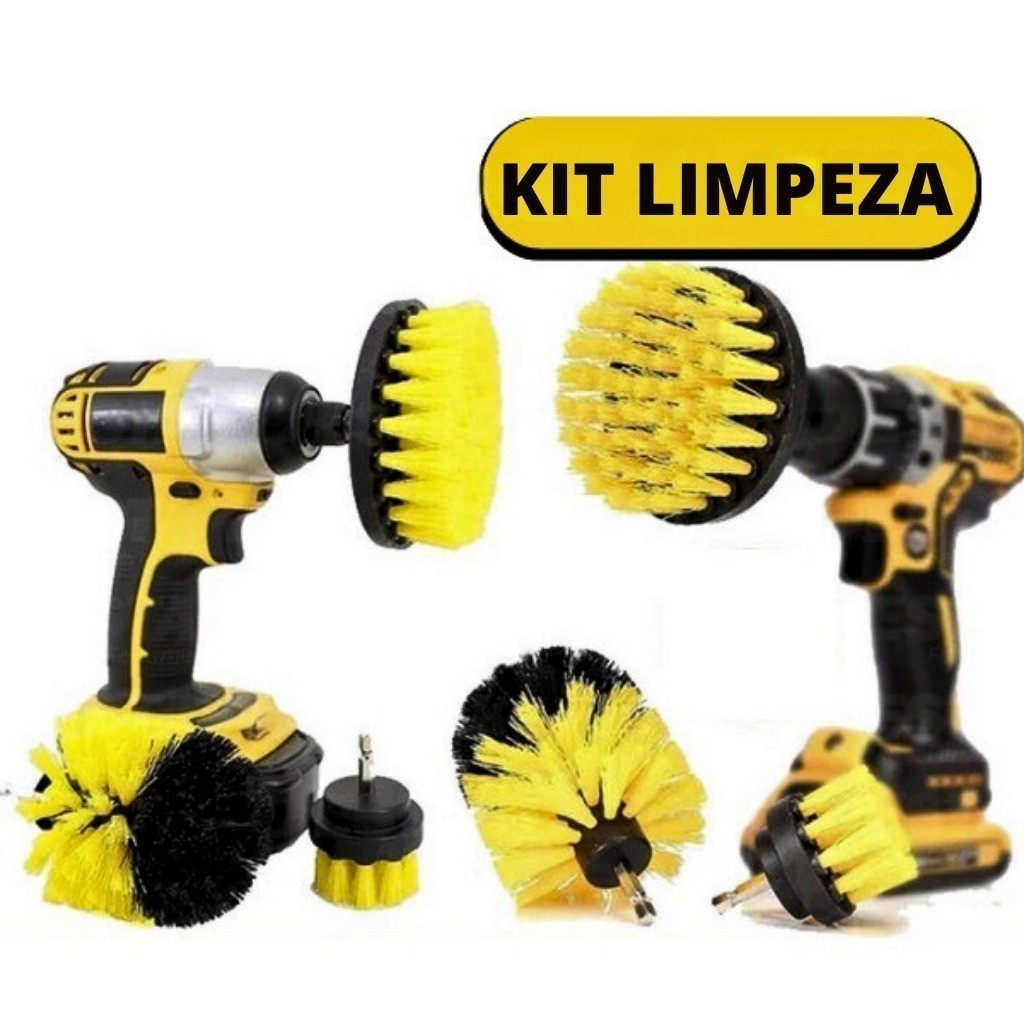 Kit 3/4/5Escovas De Limpeza Pesada Para Parafusadeira Furadeira