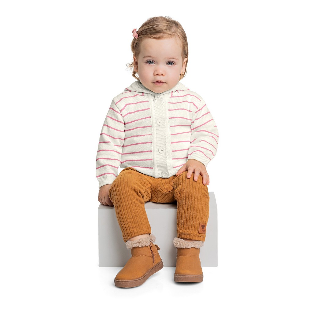Detalhes do Calça Legging Malha Cotelê para Bebê Menina Quimby