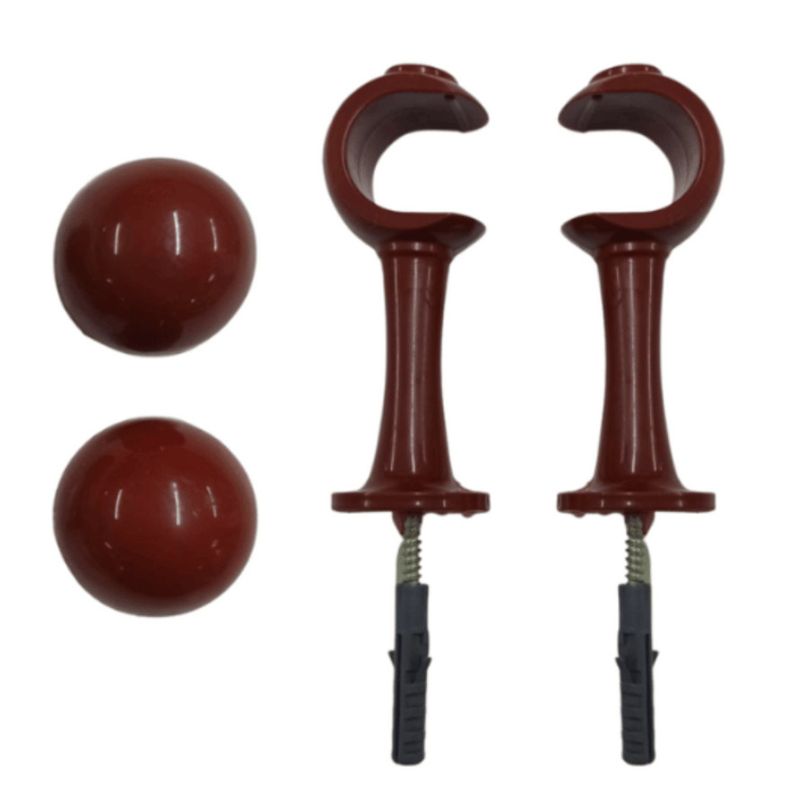 Par Suporte Para Parede De Varão Simples Cortina 28mm Grosso Para Parede Com Ponteira Completo Pvc Cores Fácil Insta em Oferta na Shopee