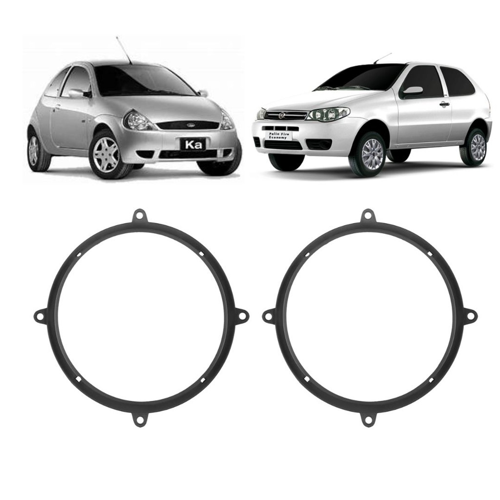 Par de Aro Adaptador P/ Ford KA e Palio - 5 Polegadas