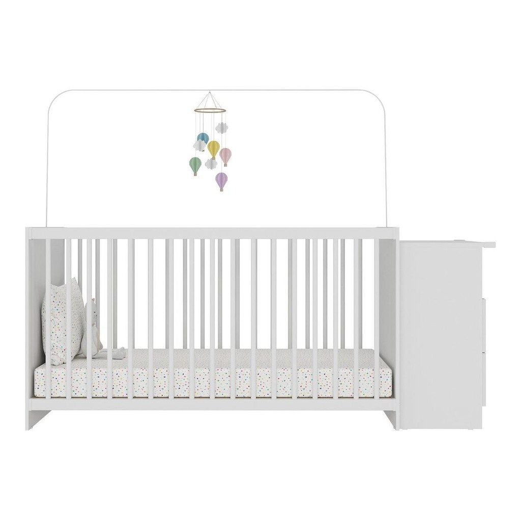 Berço Cômoda com Colchão Incluso Meu Bebê Multimóveis MP4309 · foto 2