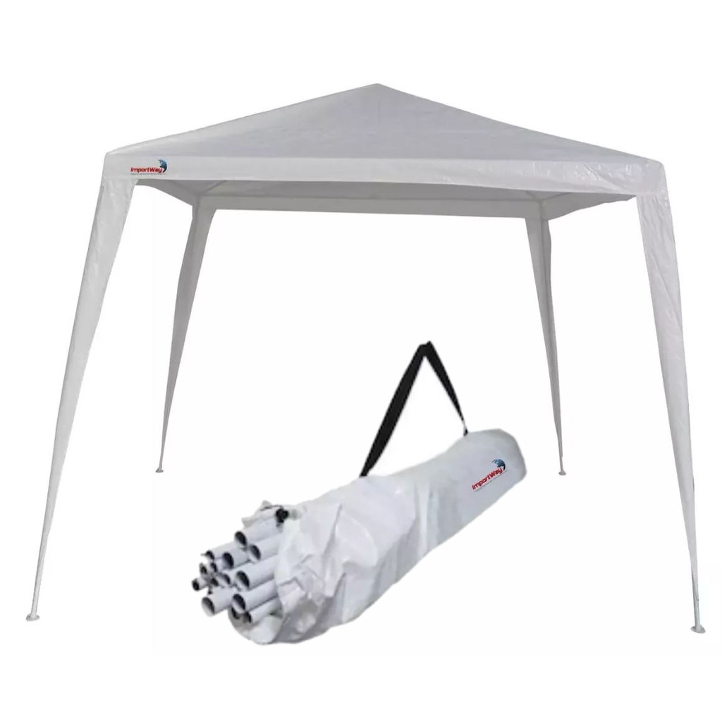 Gazebo Montável Base 3 X 3 Bolsa Transporte Importway Branco