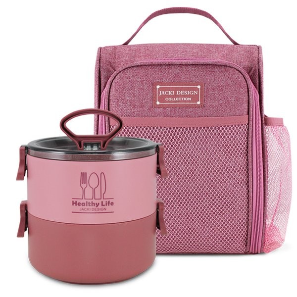 Conjunto Pote Marmita de 2 Andares e Bolsa Térmica- Jacki Design - Home & Living