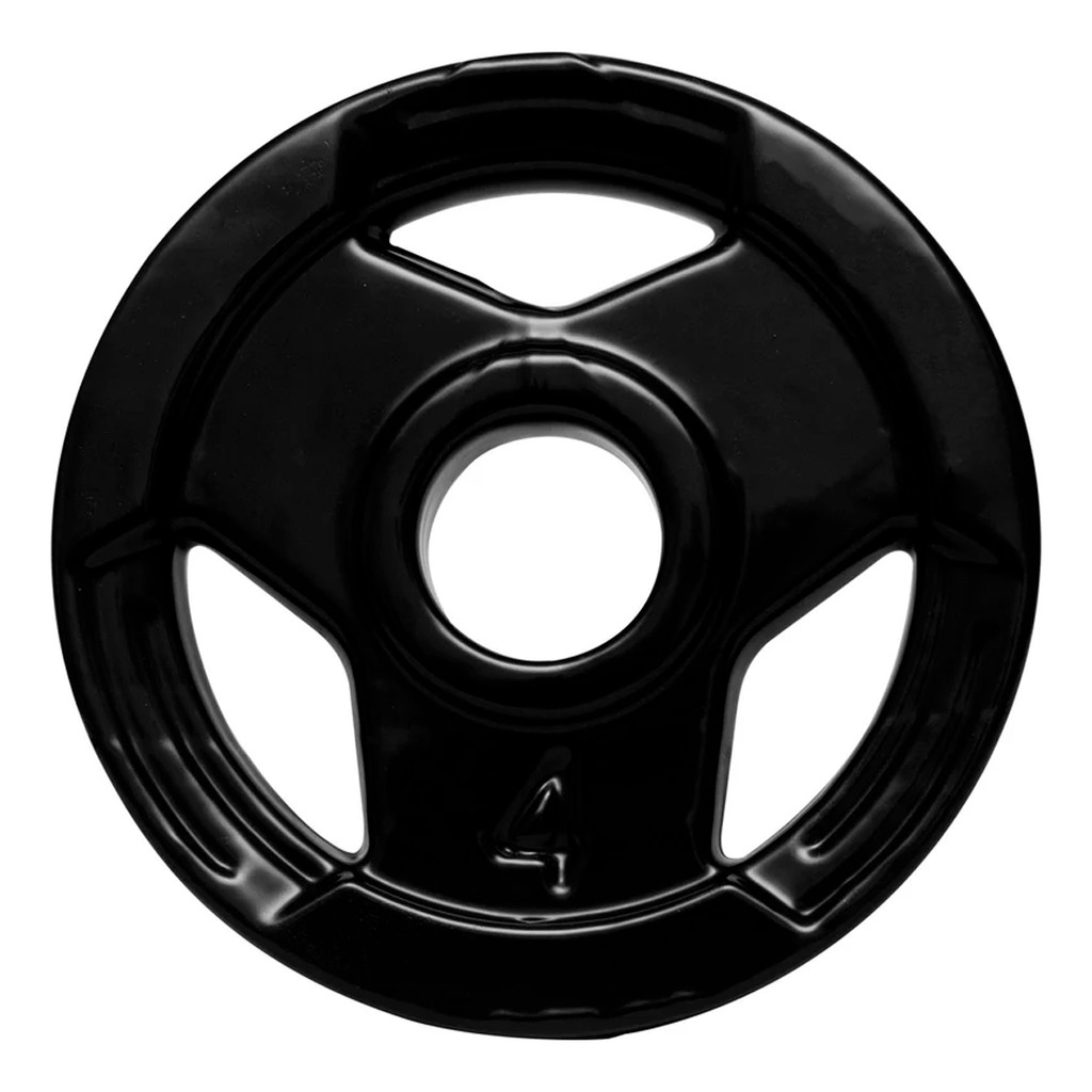 Anilha Sport 4 Kg Emborrachada P/ Barra Olímpica 50mm