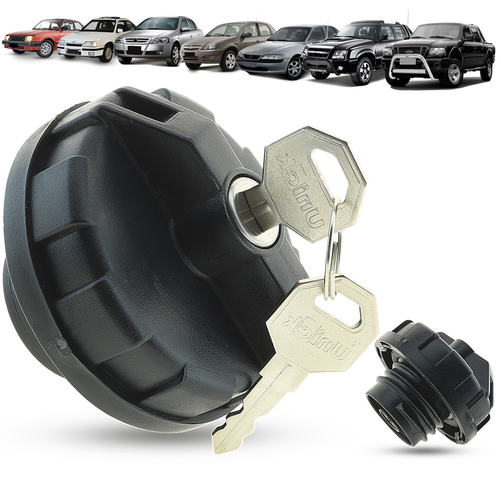 Tampa do Tanque de Combustível Com Chave Chevrolet Celta 2000 a 2015 Kadett 89 a 98 Monza 90 a 96 Opala 90 a 92 Rosca