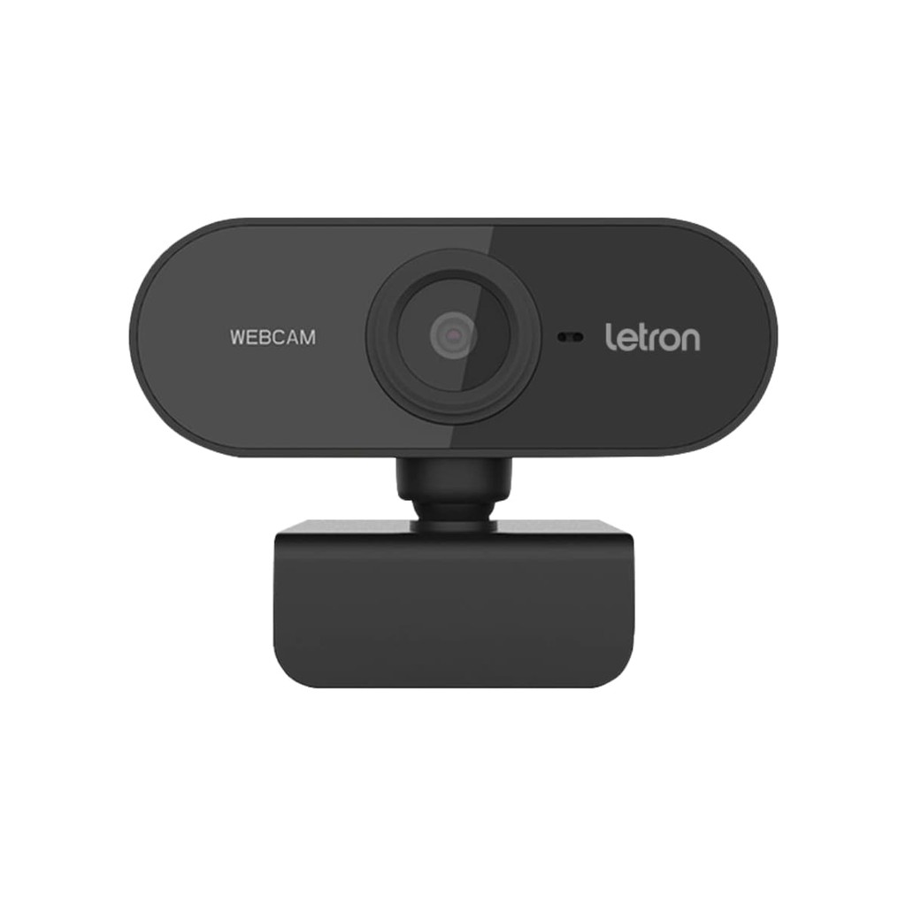 Webcam Full HD Orbit - Base Giratória 360° com Microfone e Alto Falante - Letron