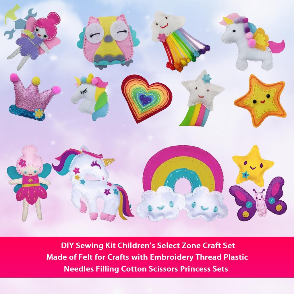 9/5 Peças Kit De Costura DIY Criativo Crianças Kits Conjunto De Artesanato Educacional Feltro Para Iniciantes Presente D
