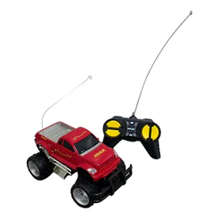 Carrinho Pickup Controle Remoto Infantil Vermelho Caminhonete Divertido Importway