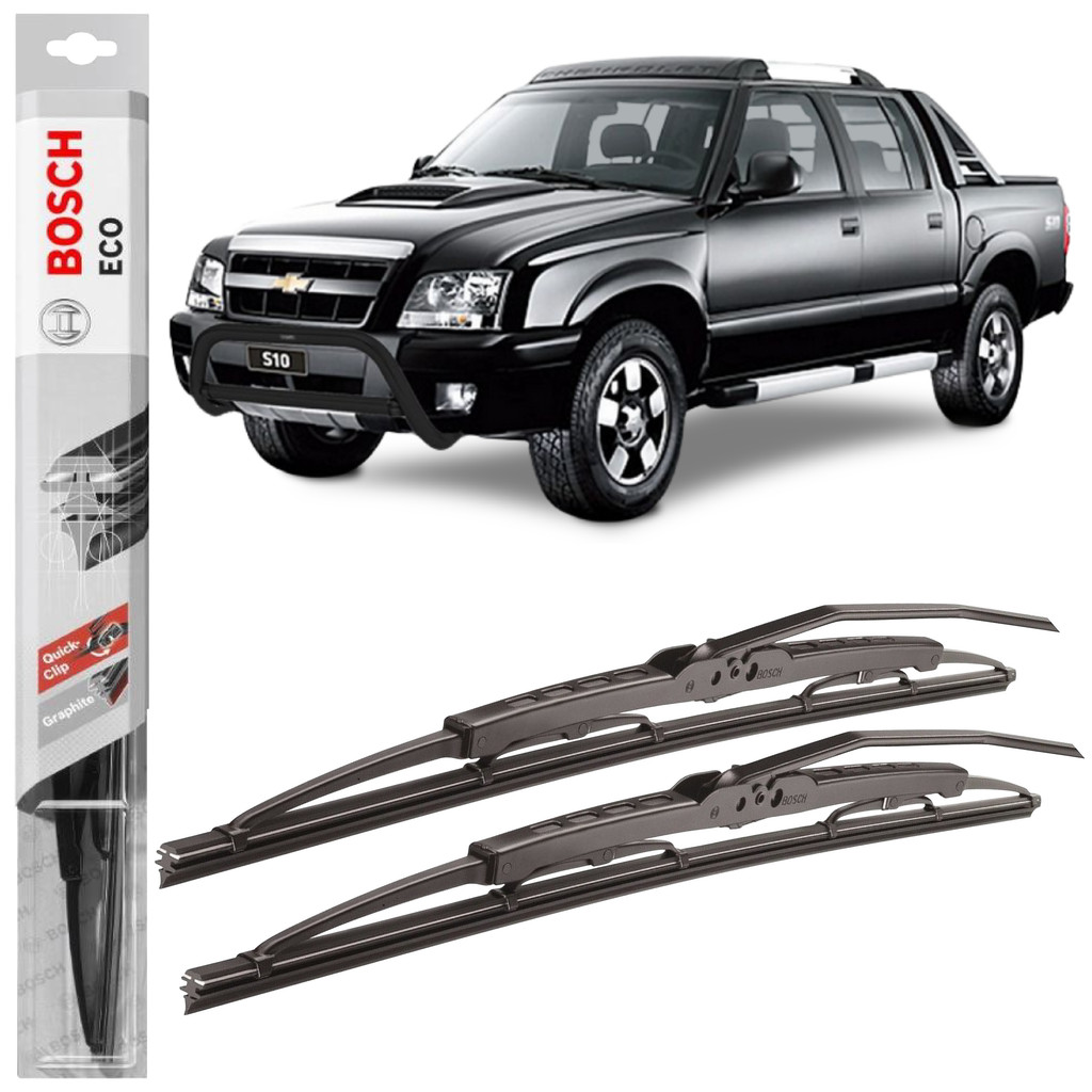 Par Palheta Limpador Parabrisa Bosch ECO P/ S10 1995 A 2011 em Oferta na Shopee