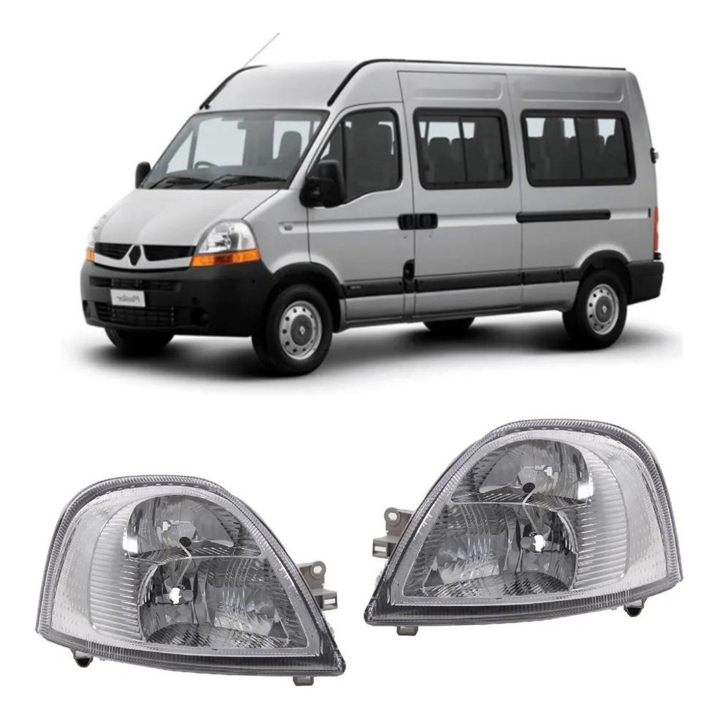 Par Farol Master 2009 2010 2011 2012 Duplo Máscara Cromada em Oferta na Shopee