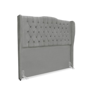 Cabeceira De Cama Box Casal 140 Cm Dubai Premium - Veludo Cinza Grafite em Oferta na Shopee