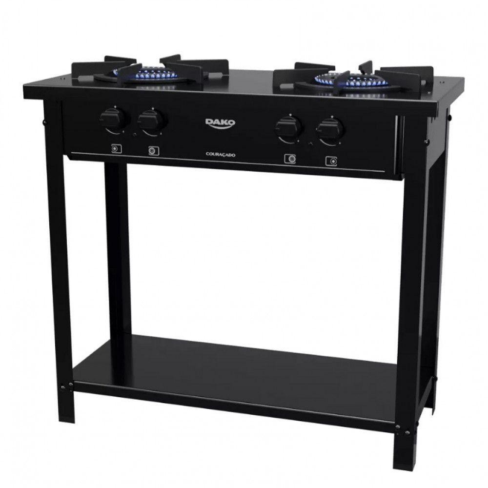 Fogão Industrial Dako Cda 2 Bocas Preto em Oferta na Shopee