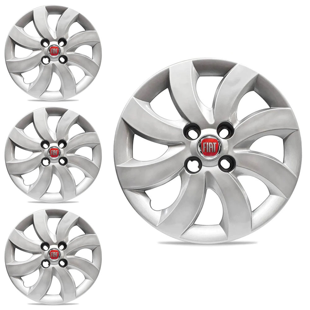 Jogo Calota Aro 14 Fiat Palio Attractive 2012 2013 Mobi Uno Argo
