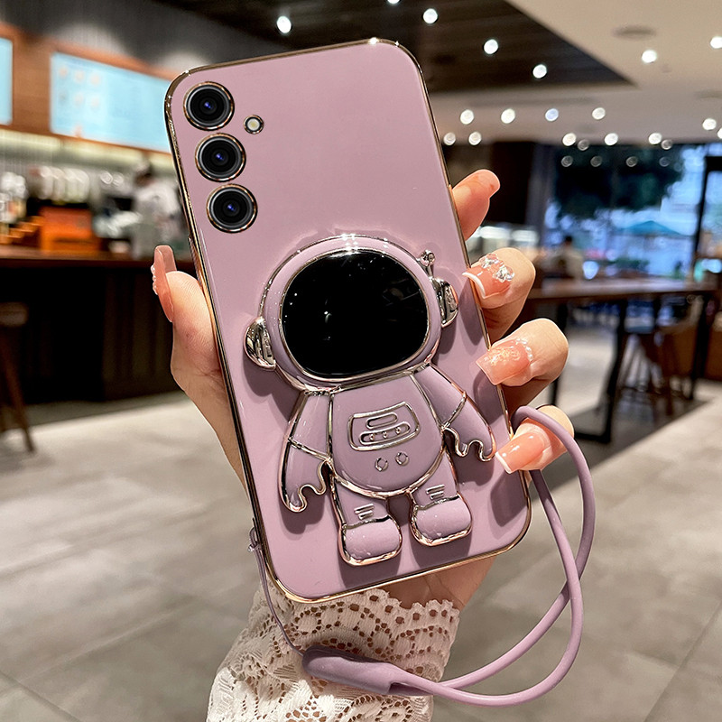 Bonito Astronauta Suporte Caso Para Samsung Galaxy M15 M35 M55 F15 5G Capa De Si