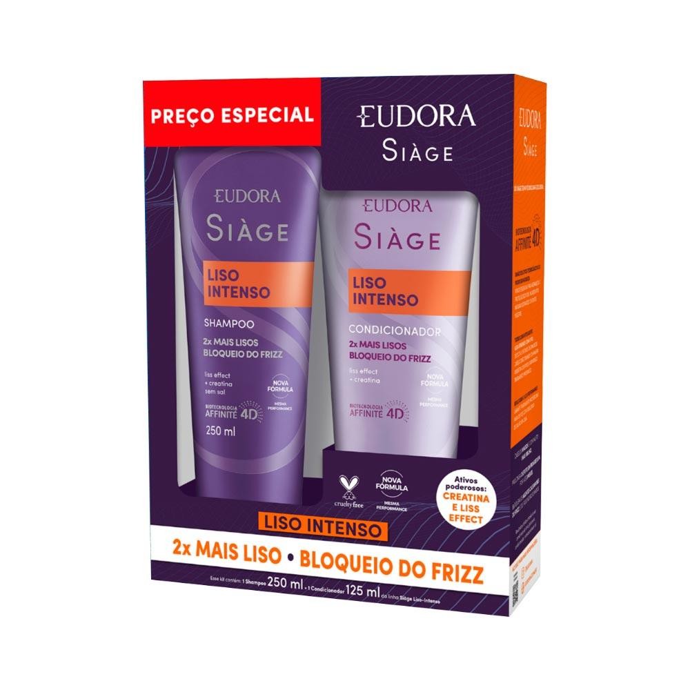 Shampoo 250ml + Condicionador 125ml Eudora Siage Liso Intenso em Oferta na Shopee