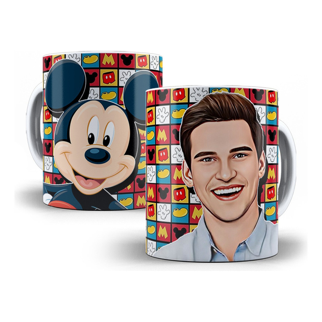 Caneca Mickey Mouse Com Sua Caricatura Personalizada