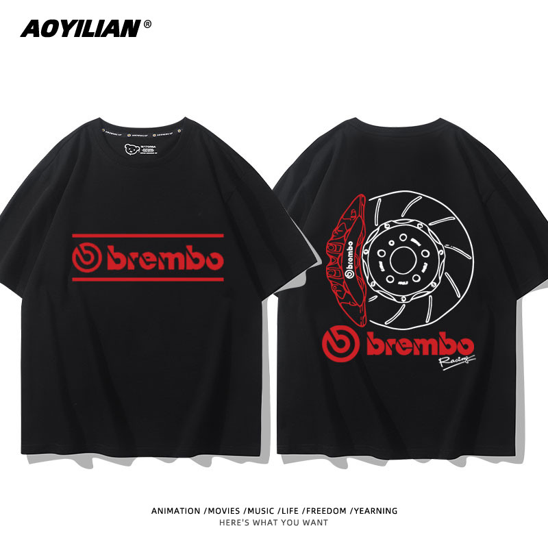 Brembo Performance Culture Pinça De Freio Camiseta Gráfica Masculina 100 % Algodão Premium Unissex Mangas Curtas Top Par