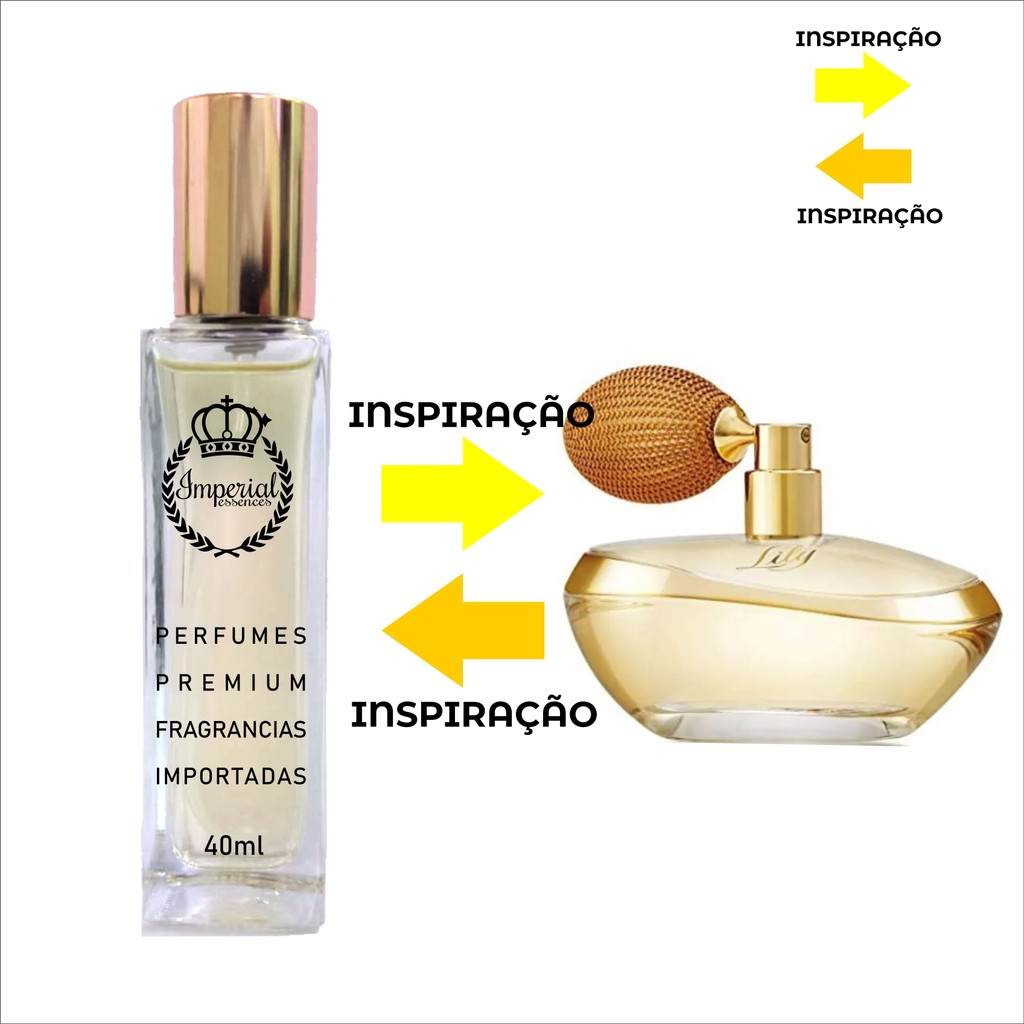 Perfume imperial essences lilys lírio importado e nacionais 40ml 5ml