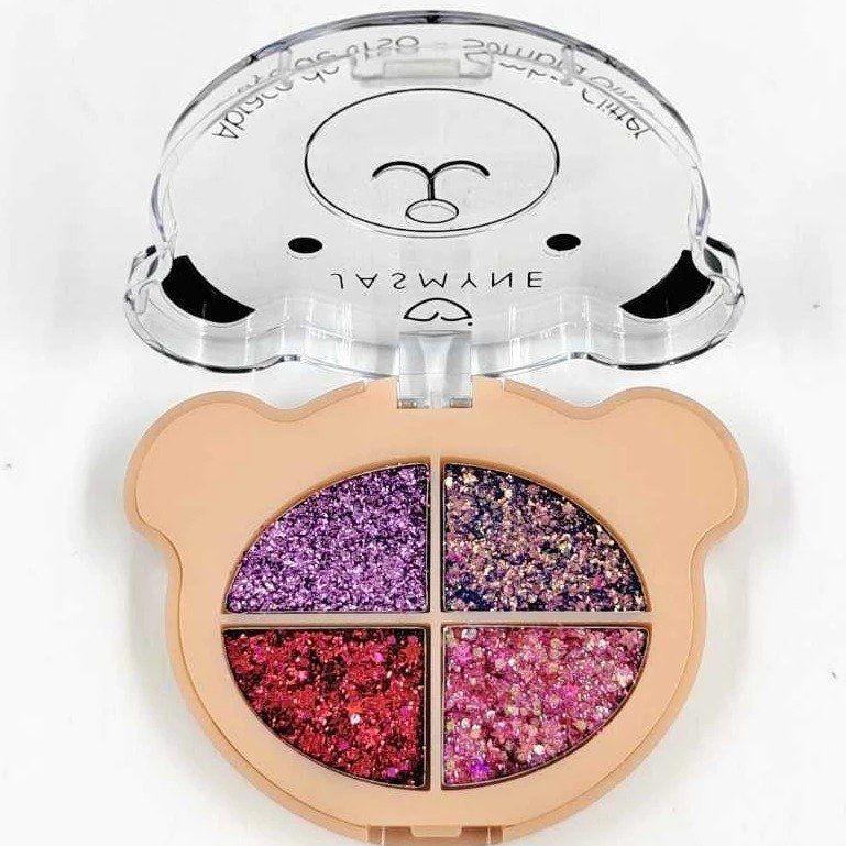 Paleta de Sombra Glitter Jasmyne 04 Cores JSJ06103 B