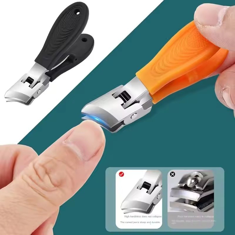 Cortador De Unhas Afiado Profissional Anti-Respingo Remover Pele Morta Aparador De Aço Inoxidável