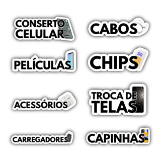 Kit Placa Quadro Branco Assistência Celular Kit com 8 Placas em Oferta na Shopee