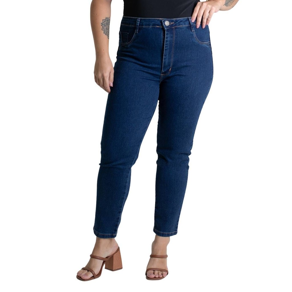 Calça Jeans Sawary Cropped Plus Size - 279370 em Oferta na Shopee