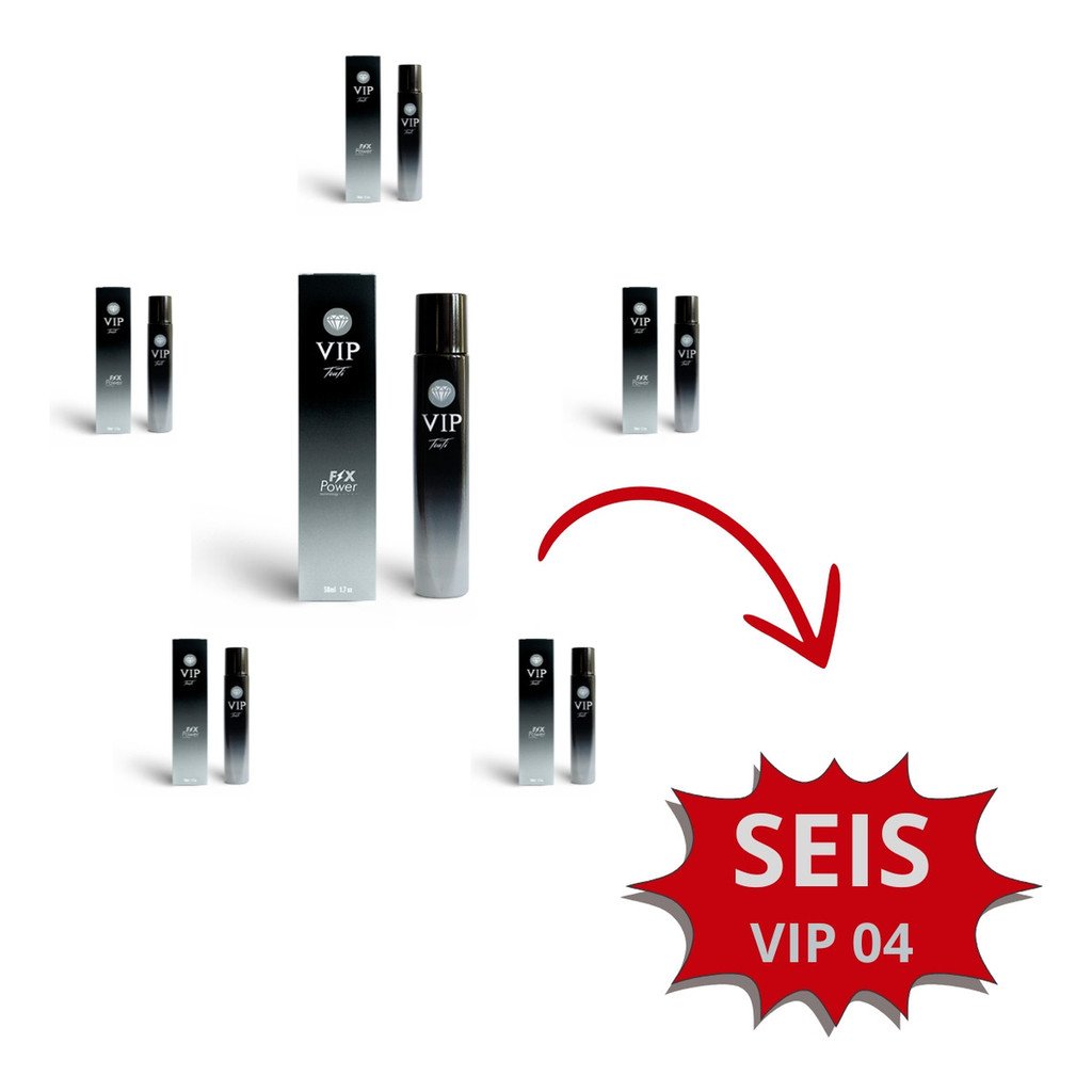 Kit Touti 6 Perfumes Vip 04 Touti O Mais Vendido - Com 6 Unidades  - Fixação Marcante