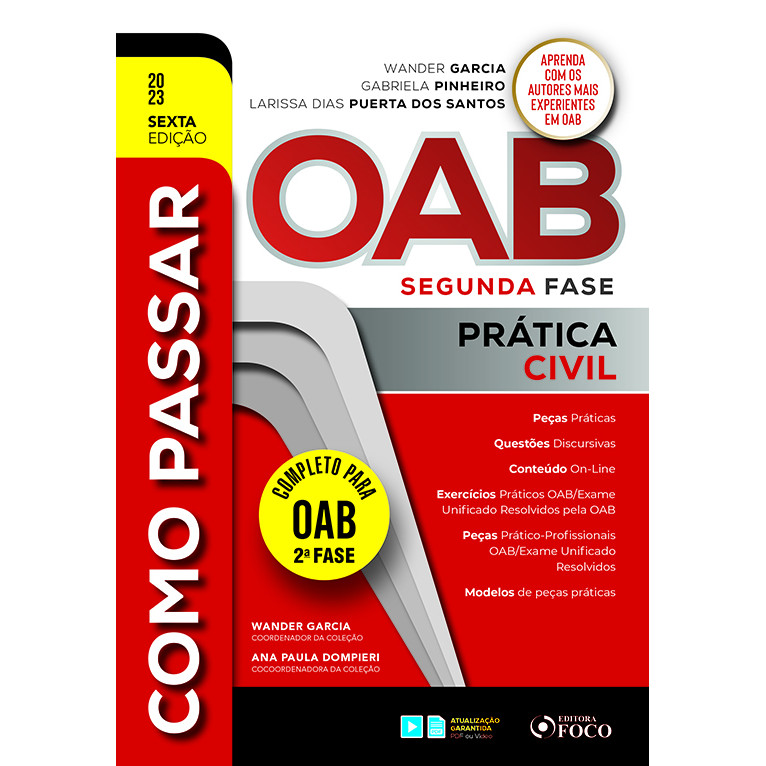 Como Passar na OAB 2ª Fase - Prática Civil - 6ª Ed - 2023 Livros MK Livro