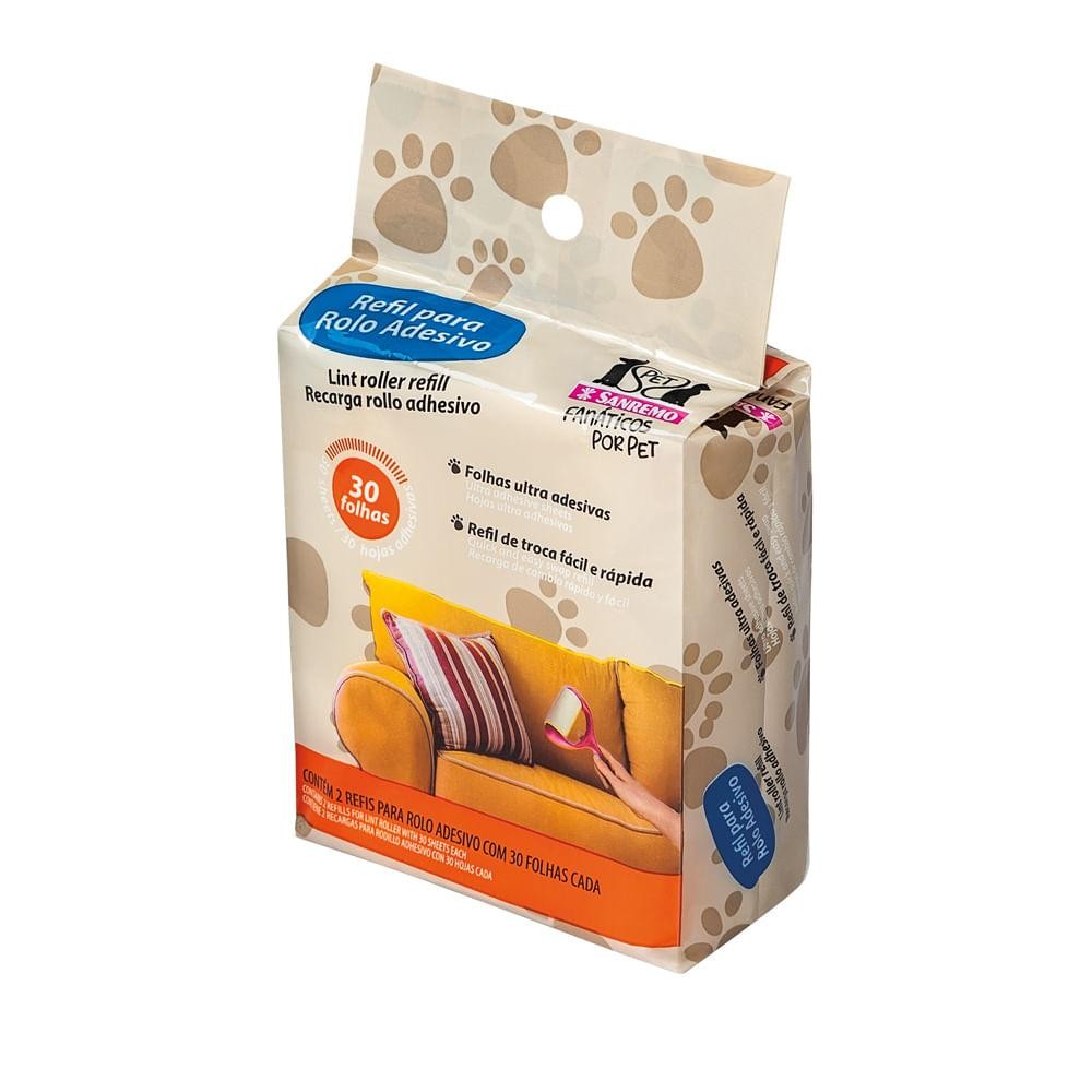 Refil Rolo Adesivo Tira Pelos Pet Sanremo em Oferta na Shopee