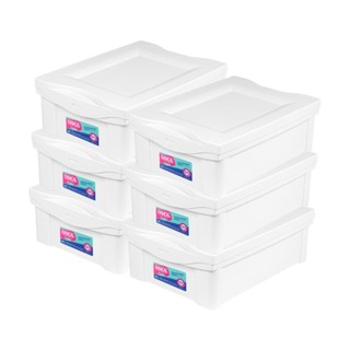 Kit 6 Caixas Organizadoras 13,5L Branca Radical Colors Ordene em Oferta na Shopee