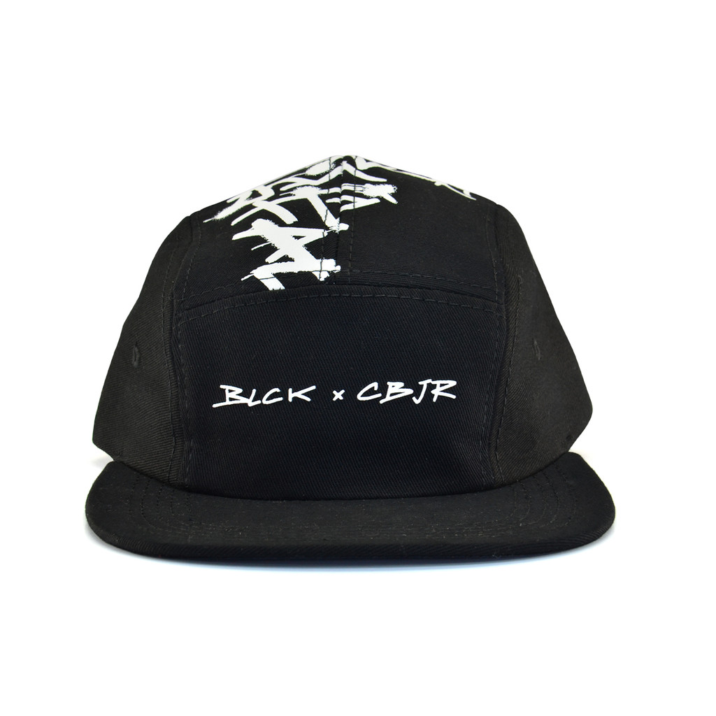 Imagem Boné Five Panel CBJR Aba Reta Preto Forro Interno Cetim